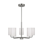 Generation Lighting - GLC1015EN3/BS - Five Light Chandelier - Rhett - Brushed Steel