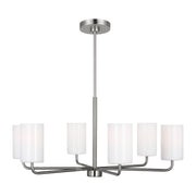 Generation Lighting - GLC1026EN3/BS - Six Light Chandelier - Rhett - Brushed Steel