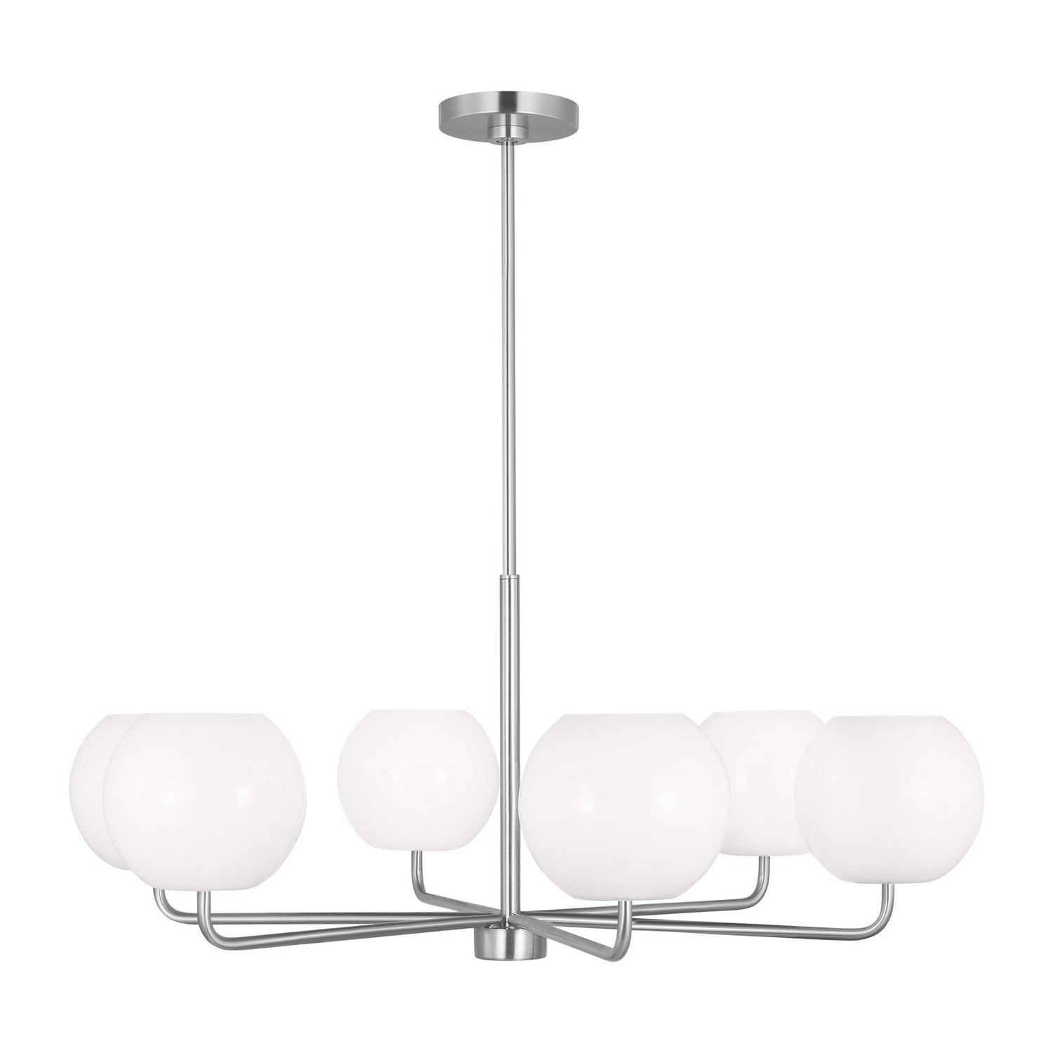 Generation Lighting - GLC1066EN3/BS - Six Light Chandelier - Rory - Brushed Steel