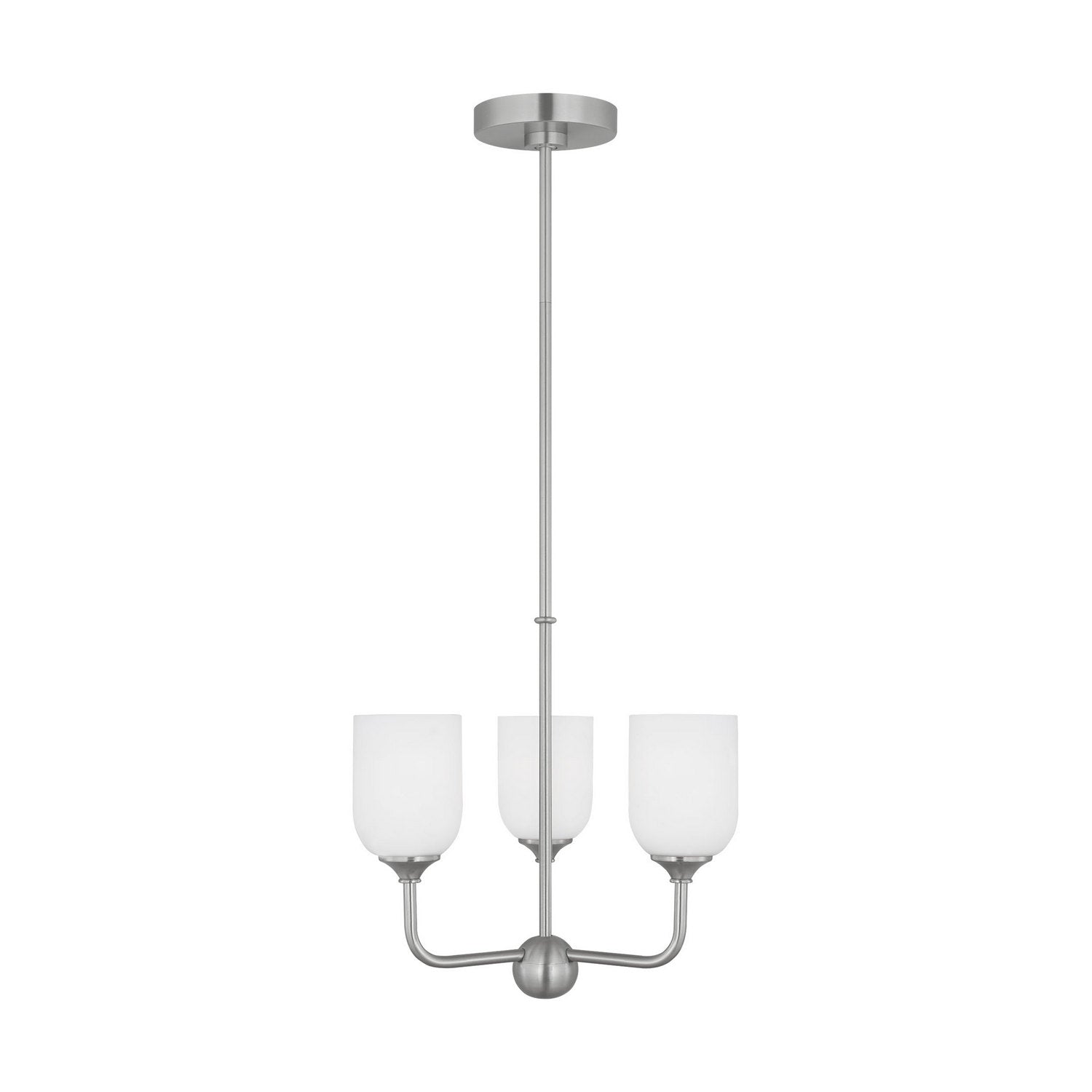 Generation Lighting - GLC1073EN3/BS - Three Light Chandelier - Emile - Brushed Steel