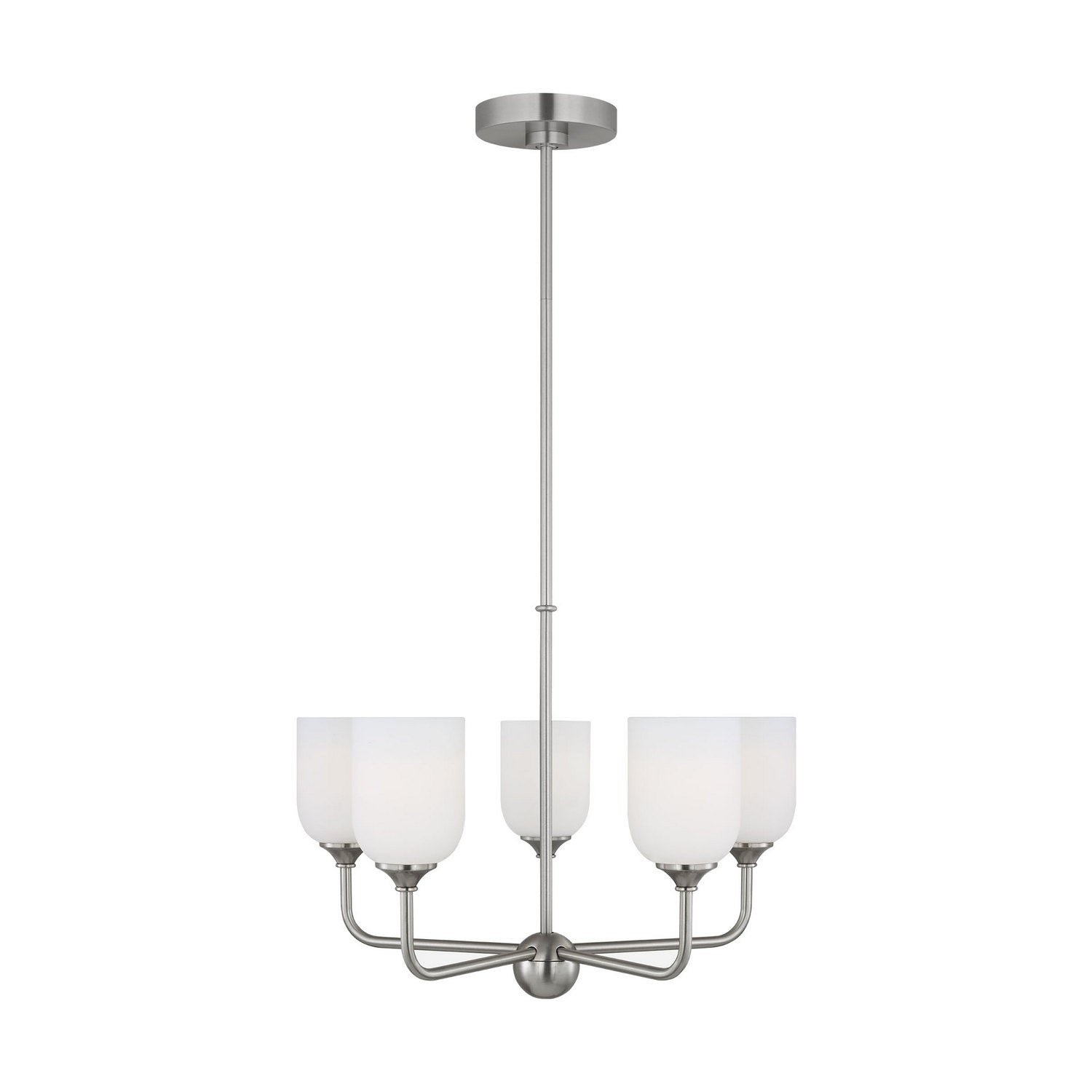 Generation Lighting - GLC1085EN3/BS - Five Light Chandelier - Emile - Brushed Steel