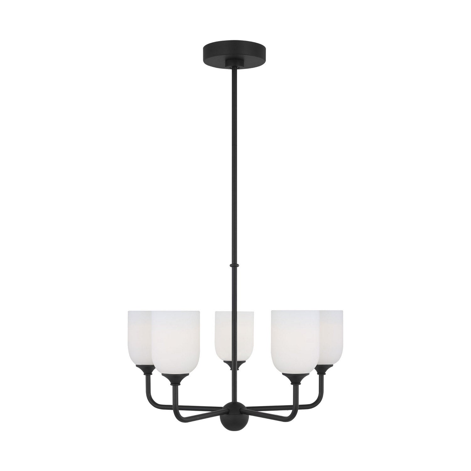 Generation Lighting - GLC1085EN3/MBK - Five Light Chandelier - Emile - Midnight Black