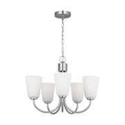 Generation Lighting - GLC1115BS - Five Light Chandelier - Miles - Brushed Nickel
