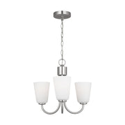 Generation Lighting - GLC1123BS - Three Light Chandelier - Miles - Brushed Nickel