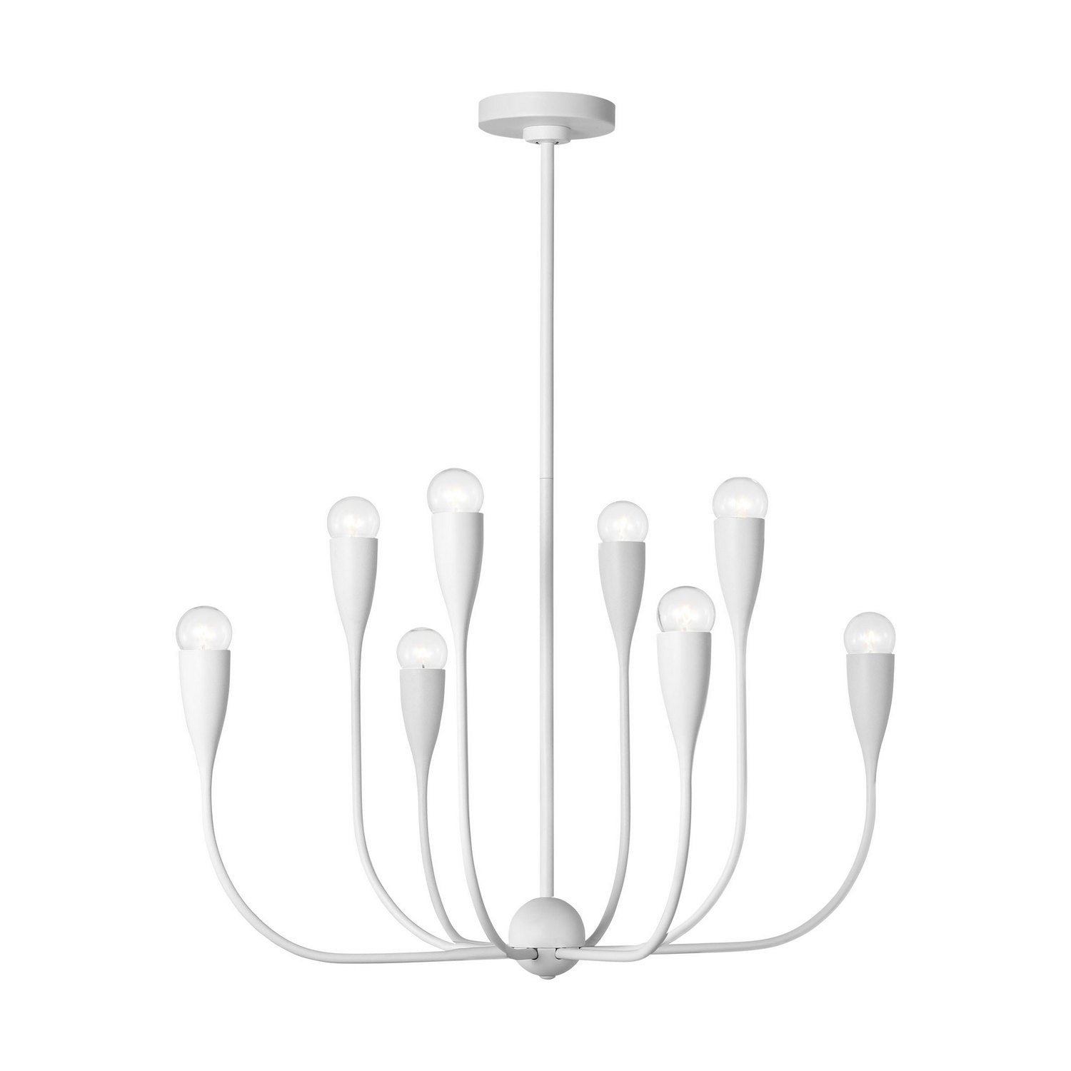Generation Lighting - GLC1218MWT - Eight Light Chandelier - Maya - Matte White
