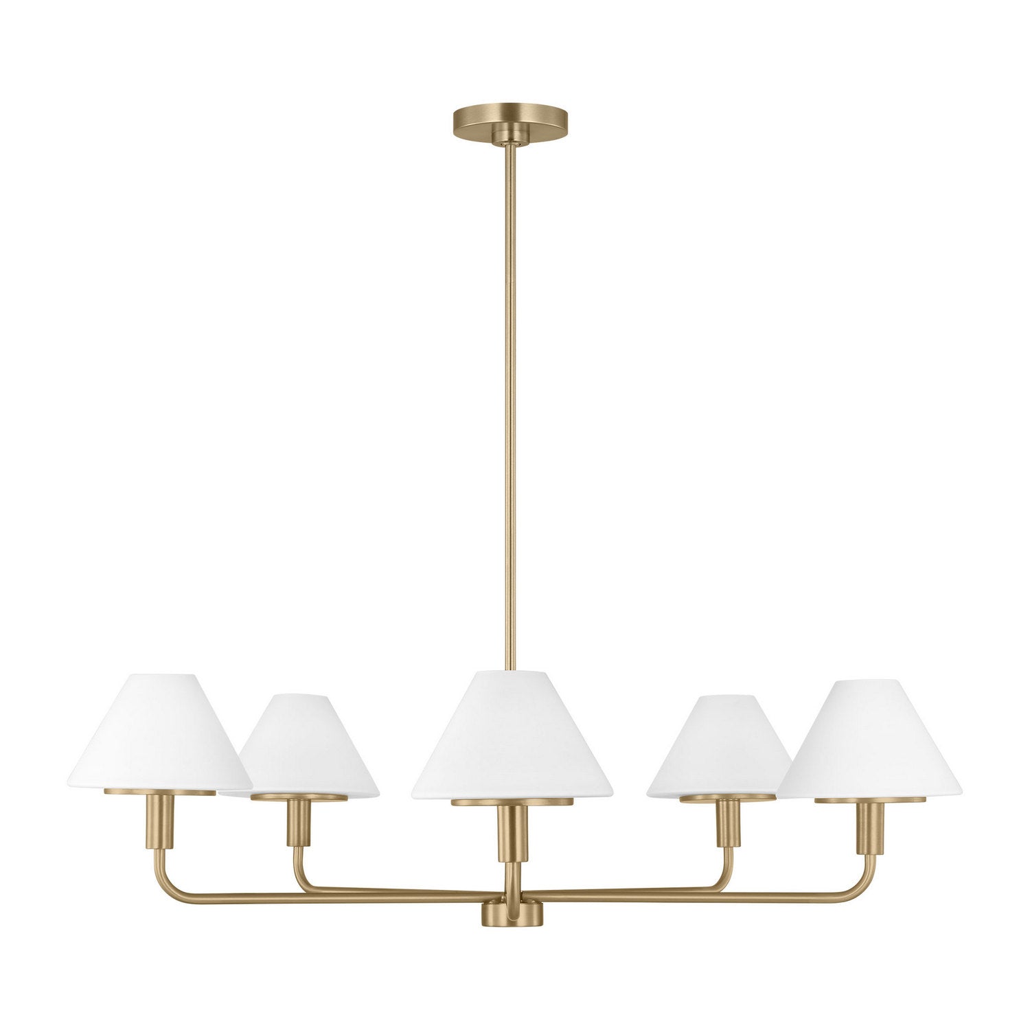 Generation Lighting - GLC1235SB - Five Light Chandelier - Mendota - Satin Brass