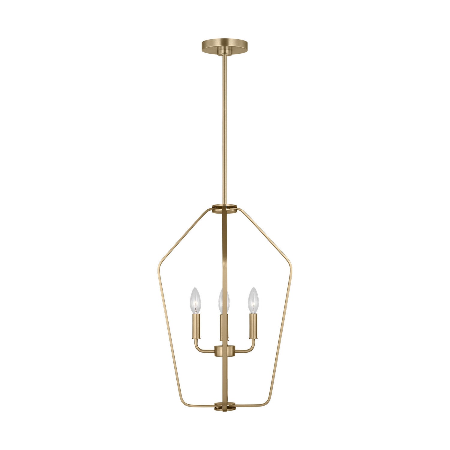 Generation Lighting - GLC1264SB - Four Light Chandelier - Kennan - Satin Brass