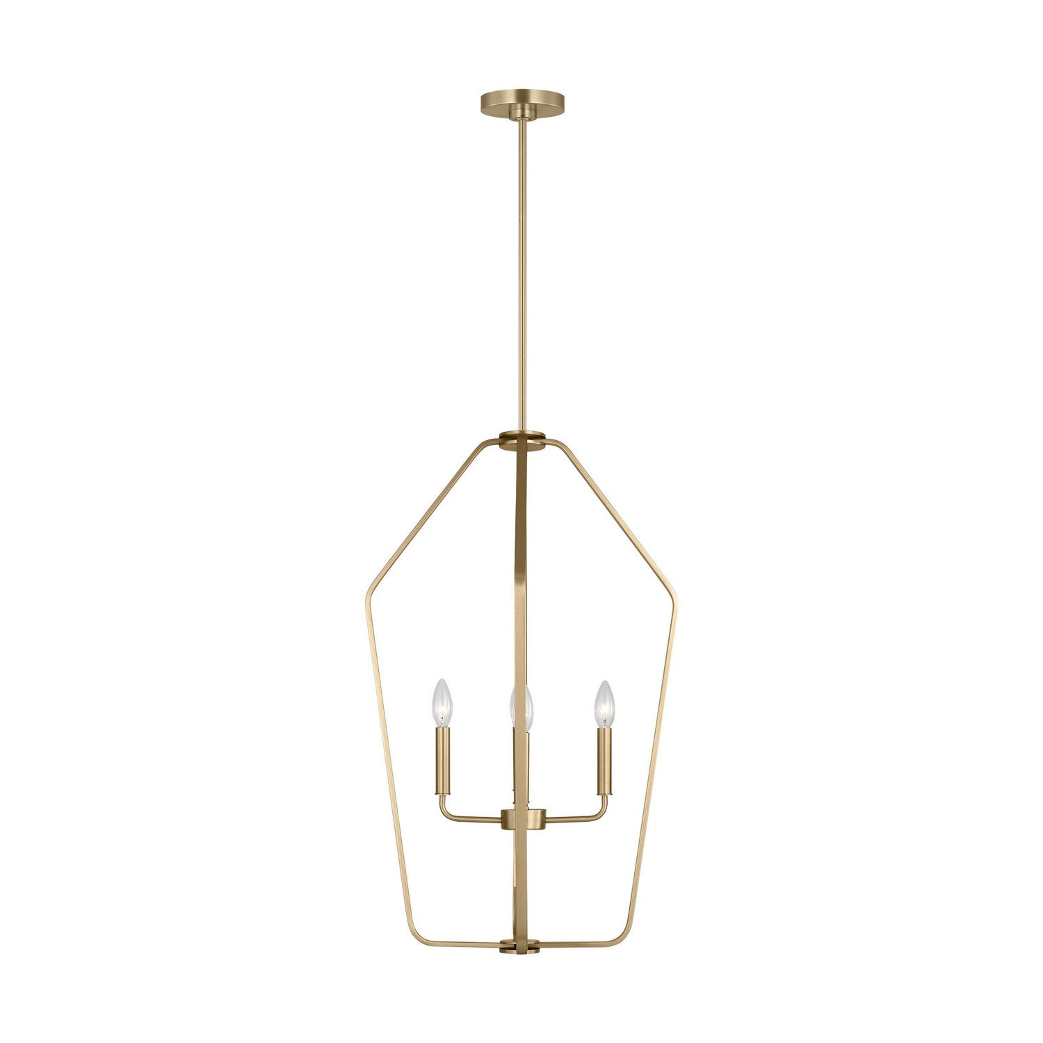 Generation Lighting - GLC1274SB - Four Light Chandelier - Kennan - Satin Brass
