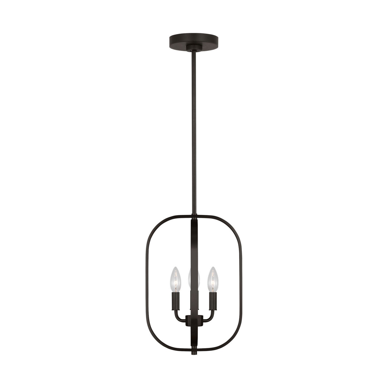 Generation Lighting - GLC1293MBK - Three Light Chandelier - Loretto - Midnight Black