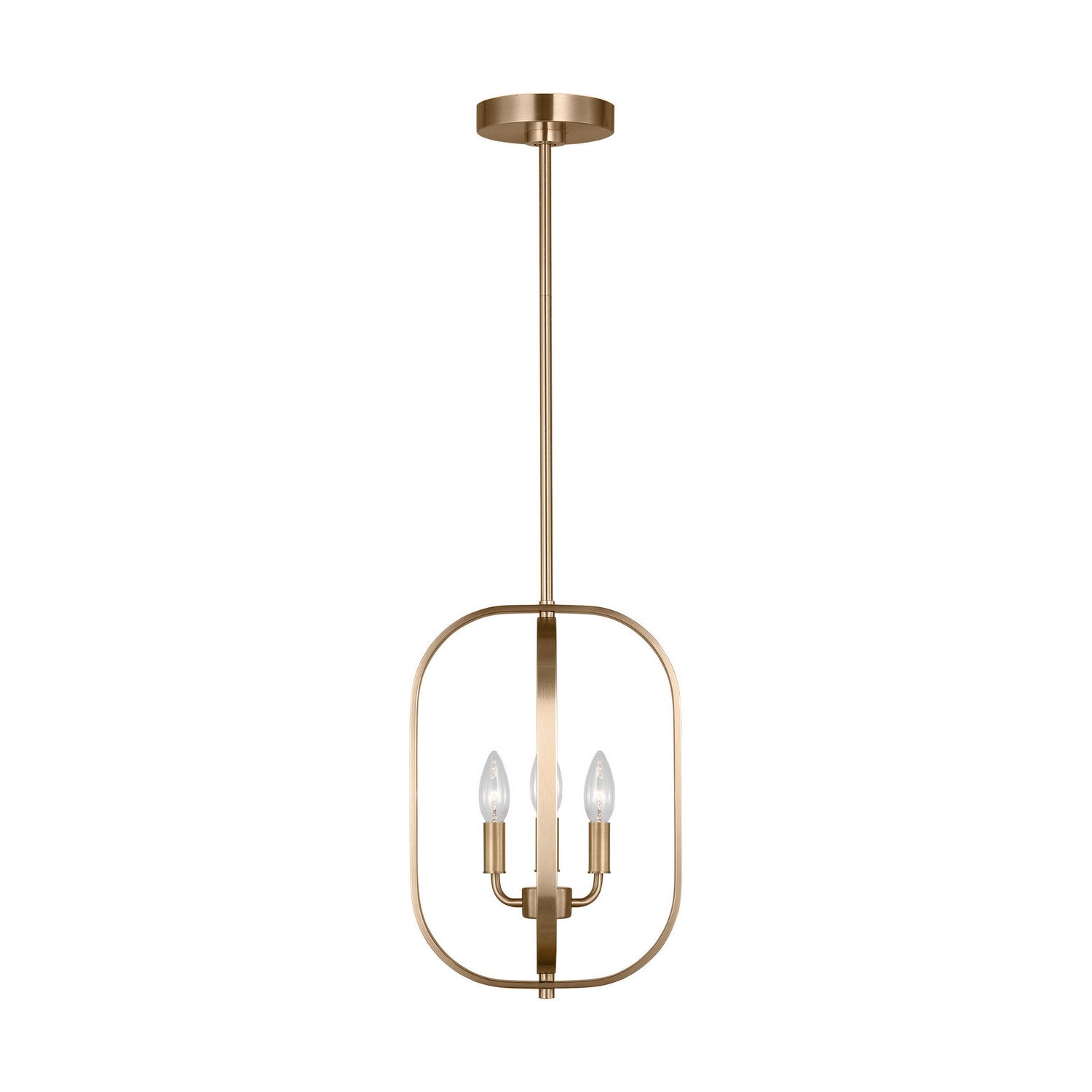 Generation Lighting - GLC1293SB - Three Light Chandelier - Loretto - Satin Brass