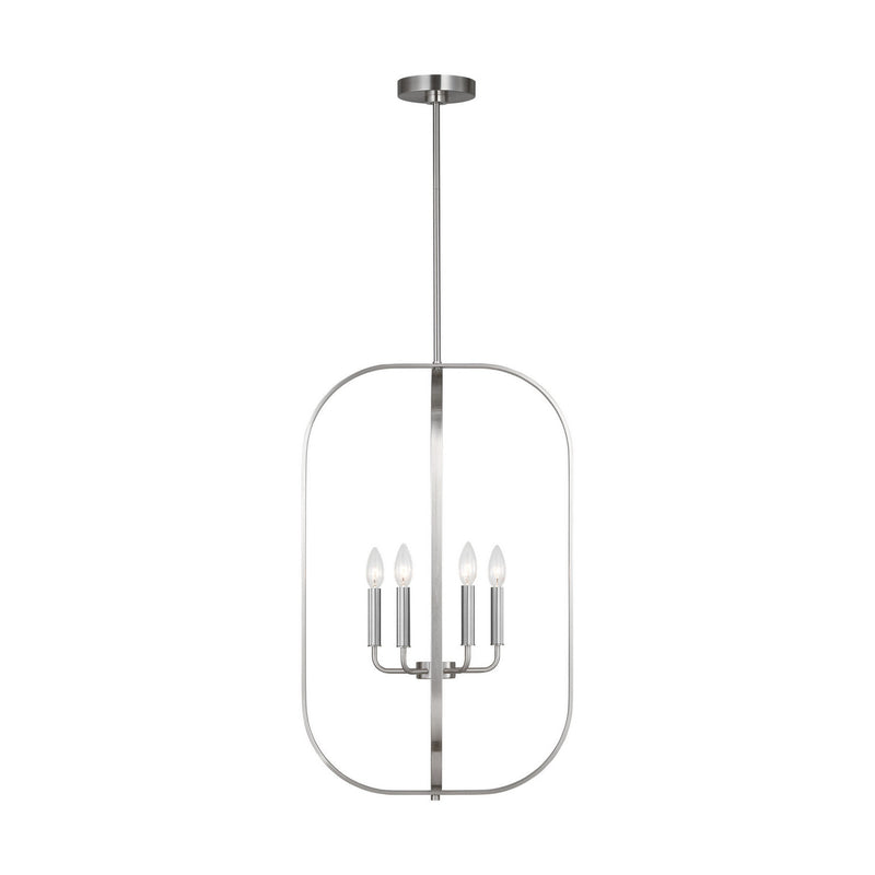 Generation Lighting - GLC1316BS - Six Light Chandelier - Loretto - Brushed Nickel