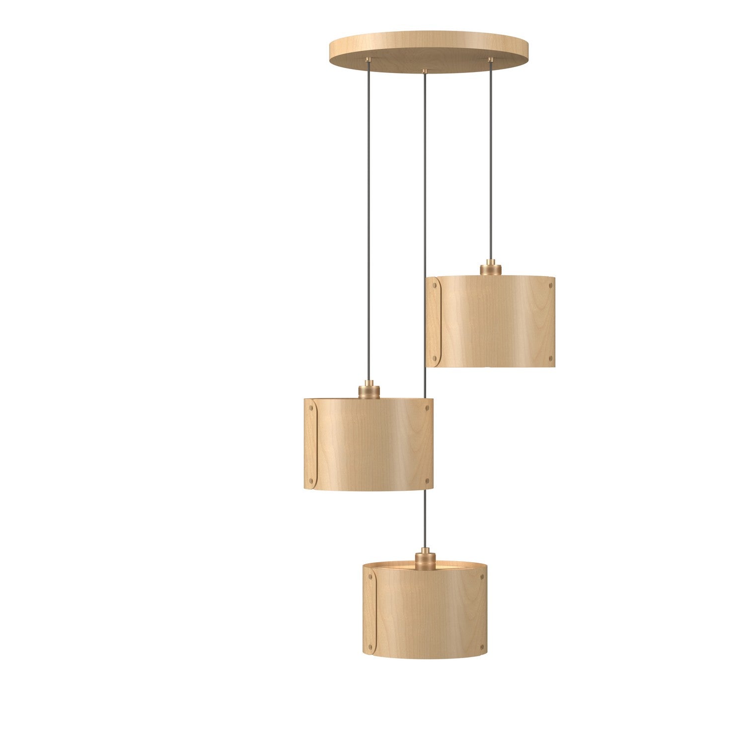 Accord Lighting - 1543.34 - Three Light Pendant - Element - Maple