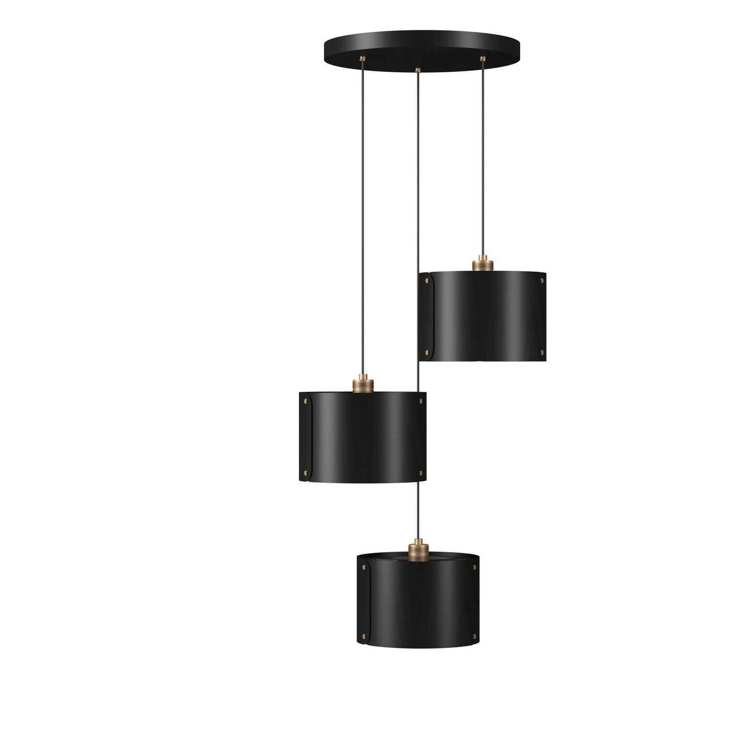 Accord Lighting - 1543.44 - Three Light Pendant - Element - Charcoal