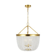 Visual Comfort Studio - CP1354BBS - Four Light Pendant - Summerhill - Burnished Brass