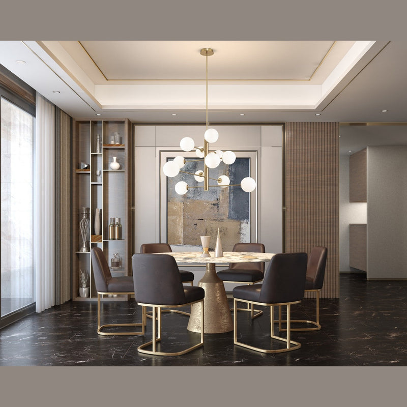 Artcraft - AC11768BR - 12 Light Chandelier - Aurelia - Brass