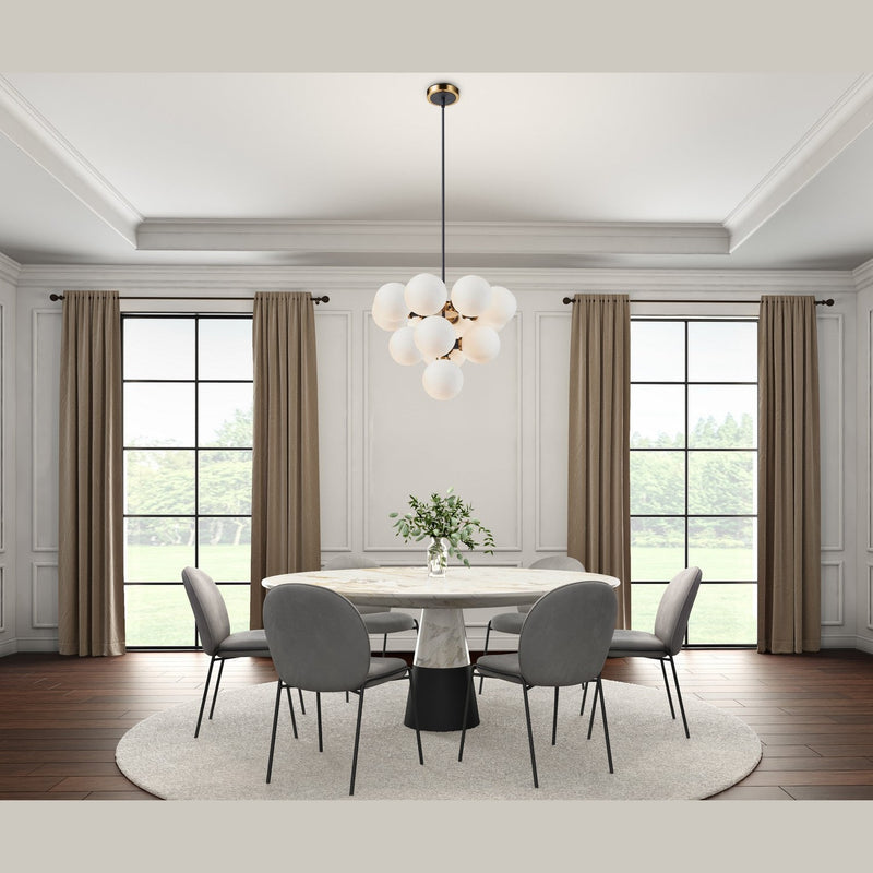 Artcraft - AC11872WH - 13 Light Chandelier - Gem - Black and Brushed Brass