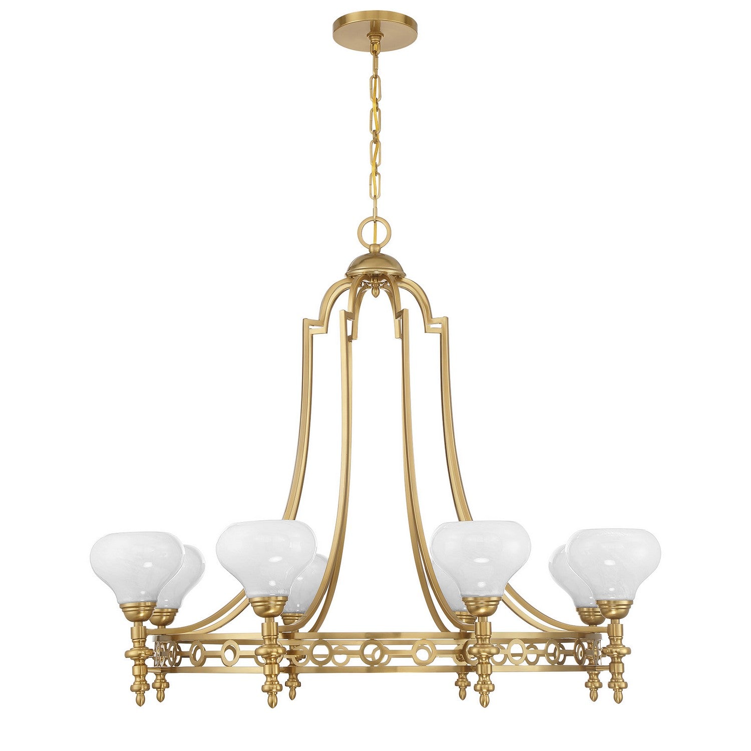 Savoy House - 1-1605-8-322 - Eight Light Chandelier - Allston - Warm Brass