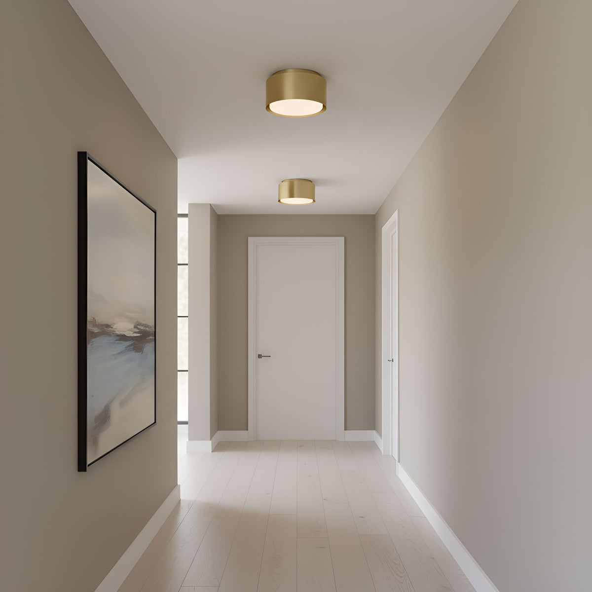 Visual Comfort Studio - DJF1051SB - One Light Flush Mount - Dartmore - Satin Brass