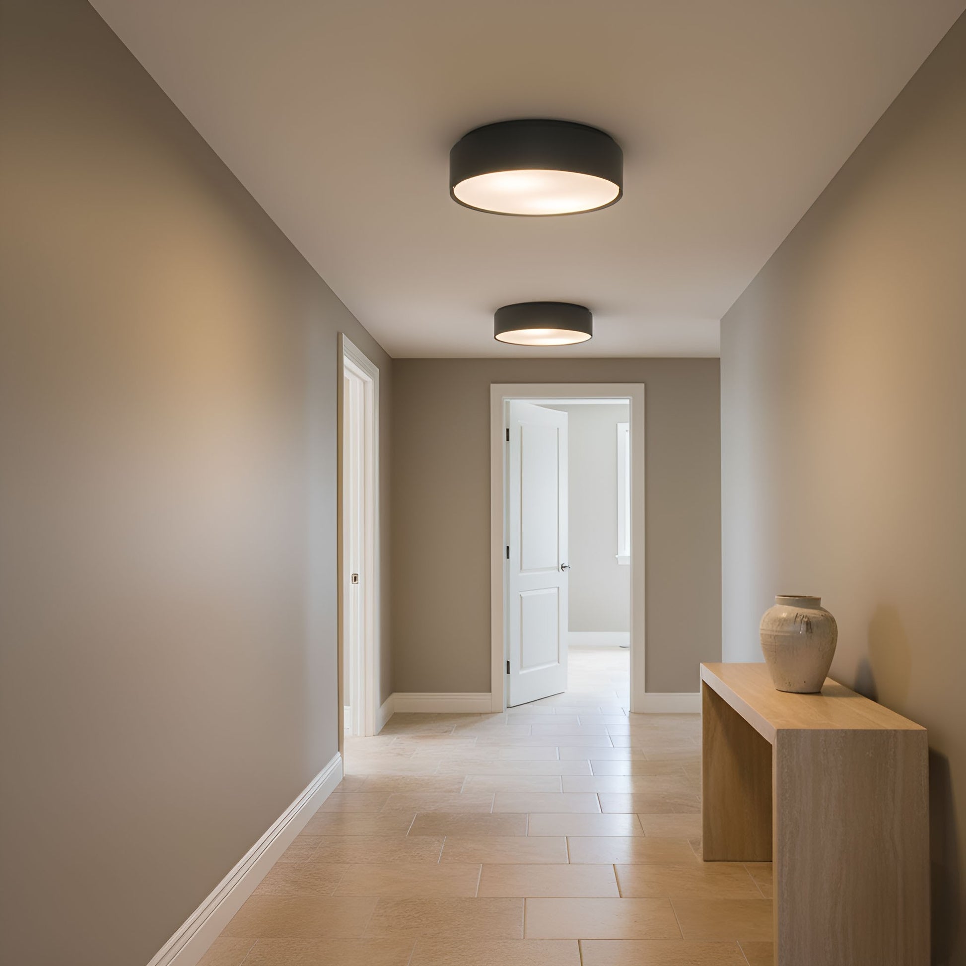 Visual Comfort Studio - DJF1063MBK - Three Light Flush Mount - Dartmore - Midnight Black