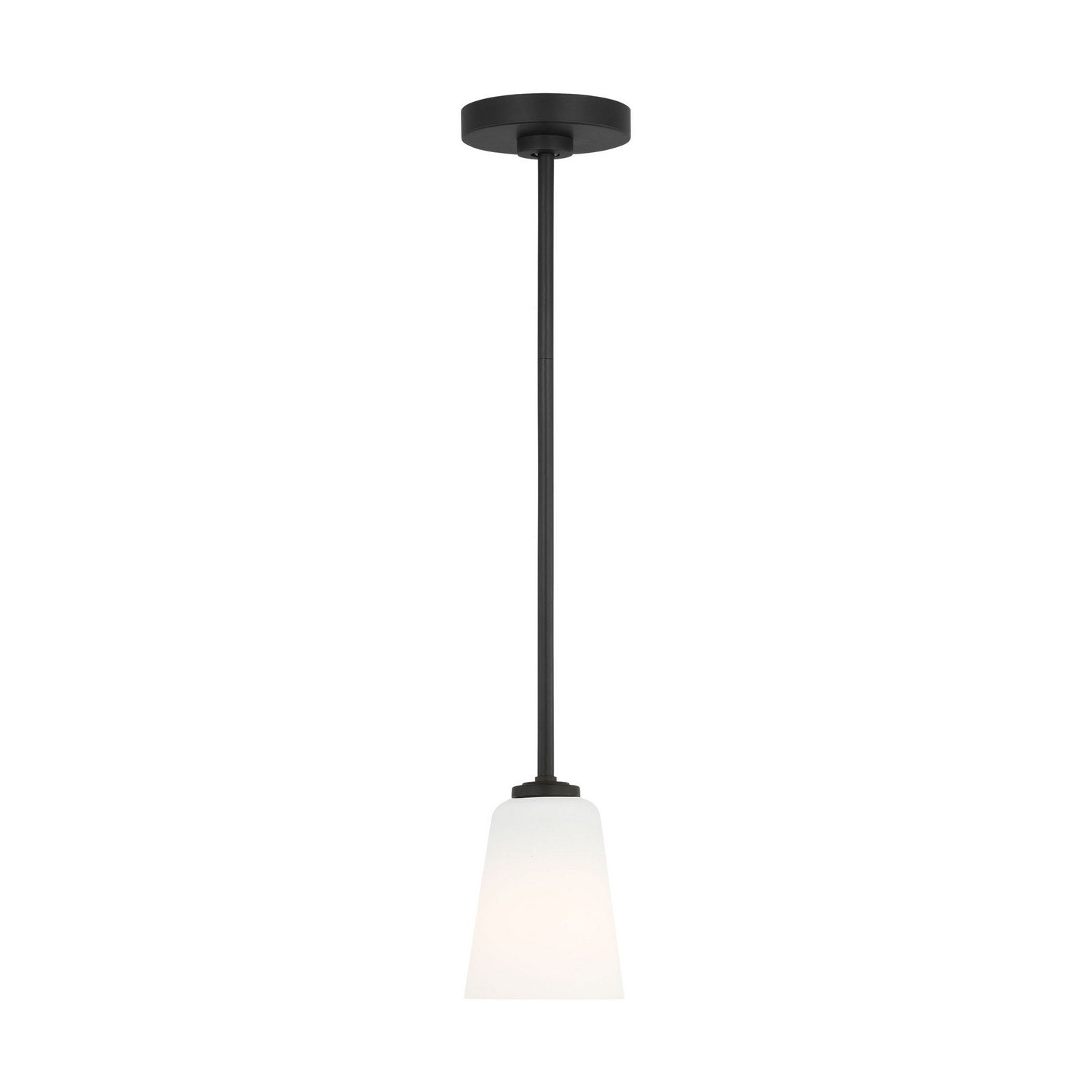 Generation Lighting - GLP1031MBK - One Light Mini-Pendant - Miles - Midnight Black