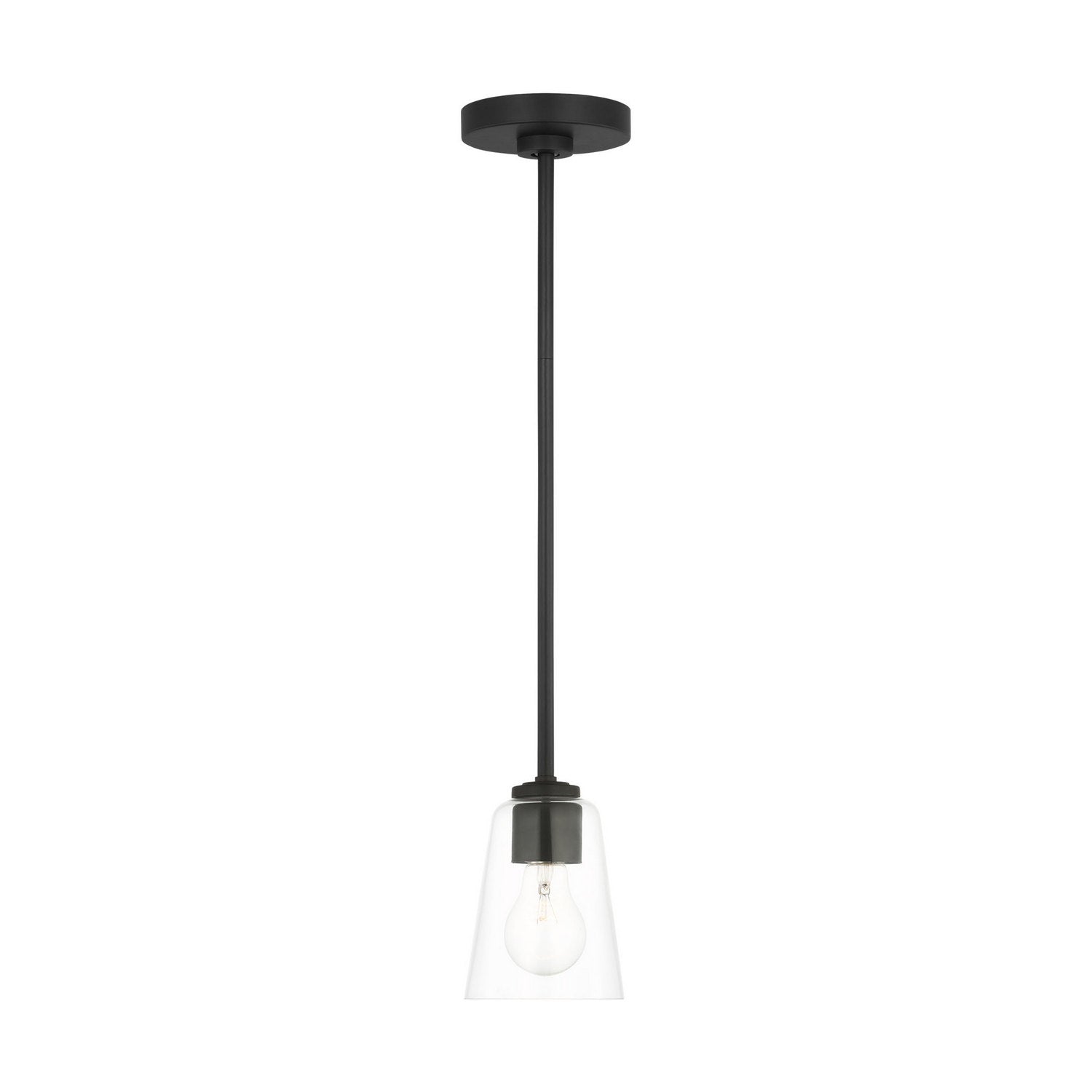 Generation Lighting - GLP1041MBK - One Light Mini-Pendant - Miles - Midnight Black
