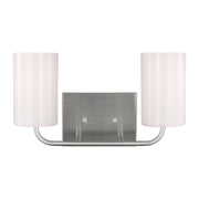 Generation Lighting - GLV1002EN3/BS - Two Light Vanity - Rhett - Brushed Steel