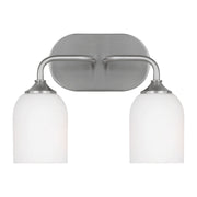 Generation Lighting - GLV1022EN3/BS - Two Light Vanity - Emile - Brushed Steel