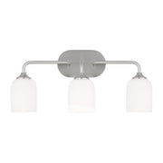 Generation Lighting - GLV1023EN3/BS - Three Light Vanity - Emile - Brushed Steel