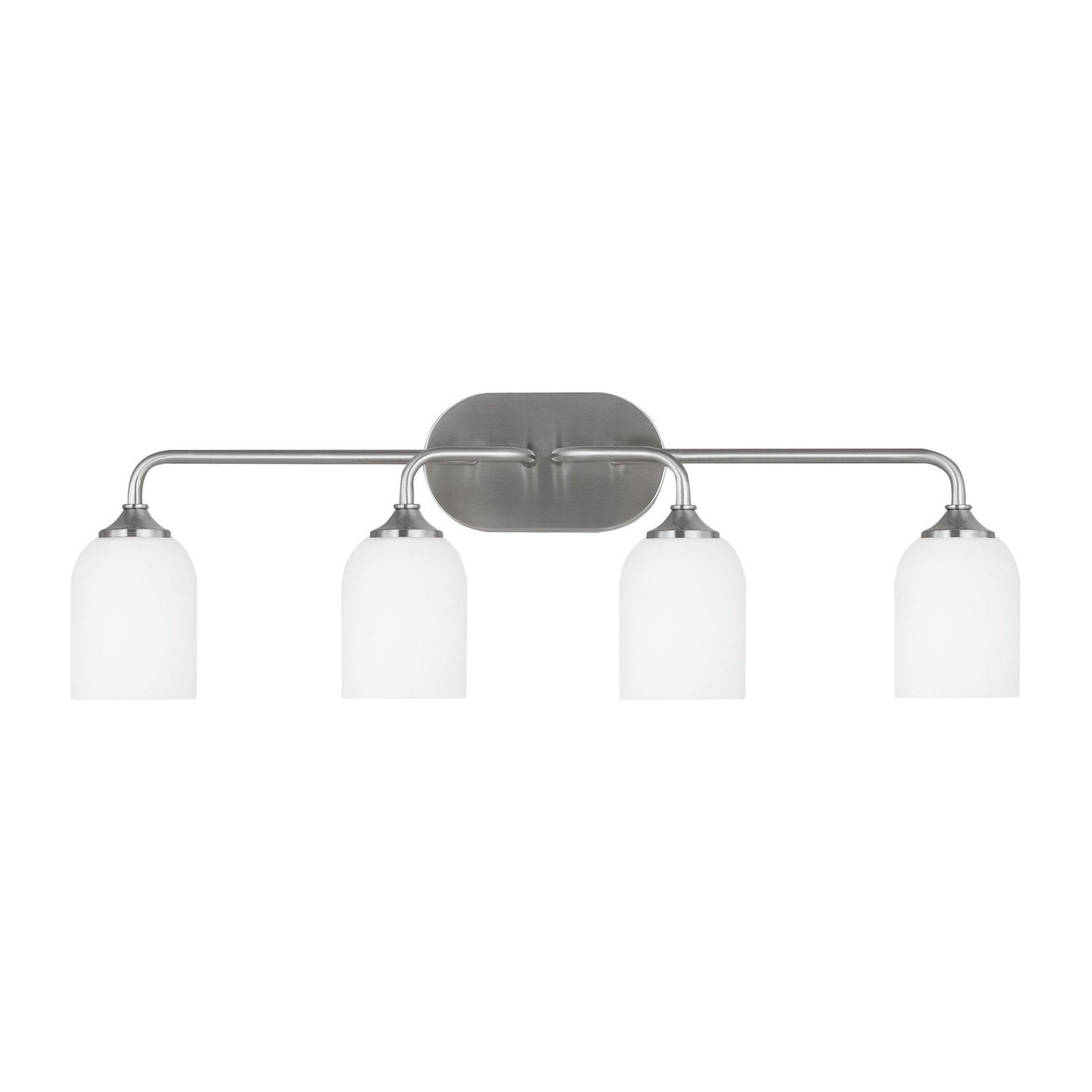Generation Lighting - GLV1024EN3/BS - Four Light Vanity - Emile - Brushed Steel