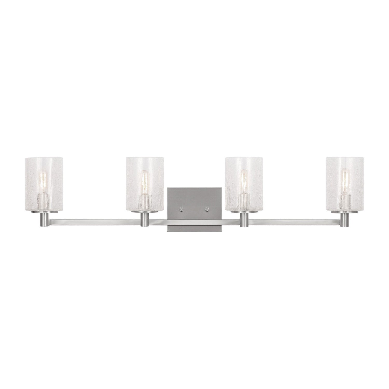 Generation Lighting - GLV1034EN/BS - Four Light Wall / Bath - Parker - Brushed Steel