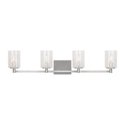 Generation Lighting - GLV1034EN/BS - Four Light Wall / Bath - Parker - Brushed Steel