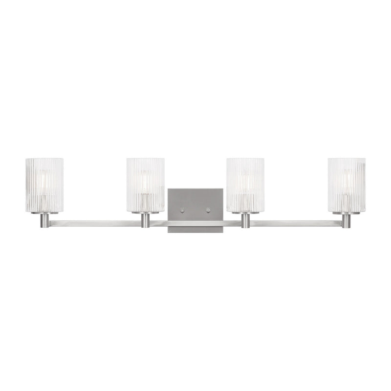 Generation Lighting - GLV1044EN/BS - Four Light Wall / Bath - Lando - Brushed Steel