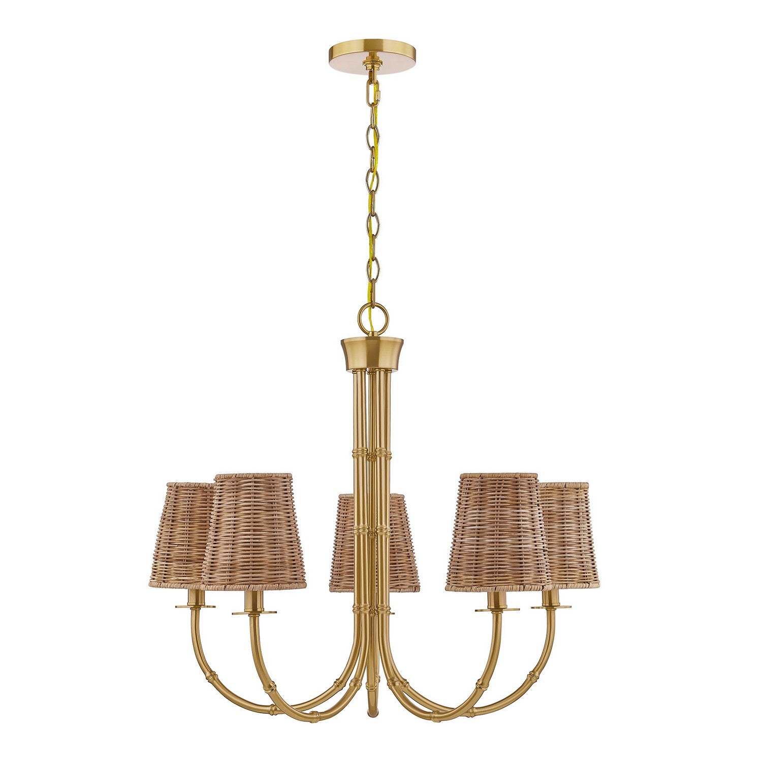 Savoy House - 1-3960-5-322 - Five Light Chandelier - Ashbury - Warm Brass