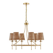 Savoy House - 1-3961-6-322 - Six Light Chandelier - Ashbury - Warm Brass