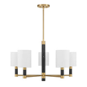 Savoy House - 1-4606-5-322 - Five Light Chandelier - Conrad - Warm Brass