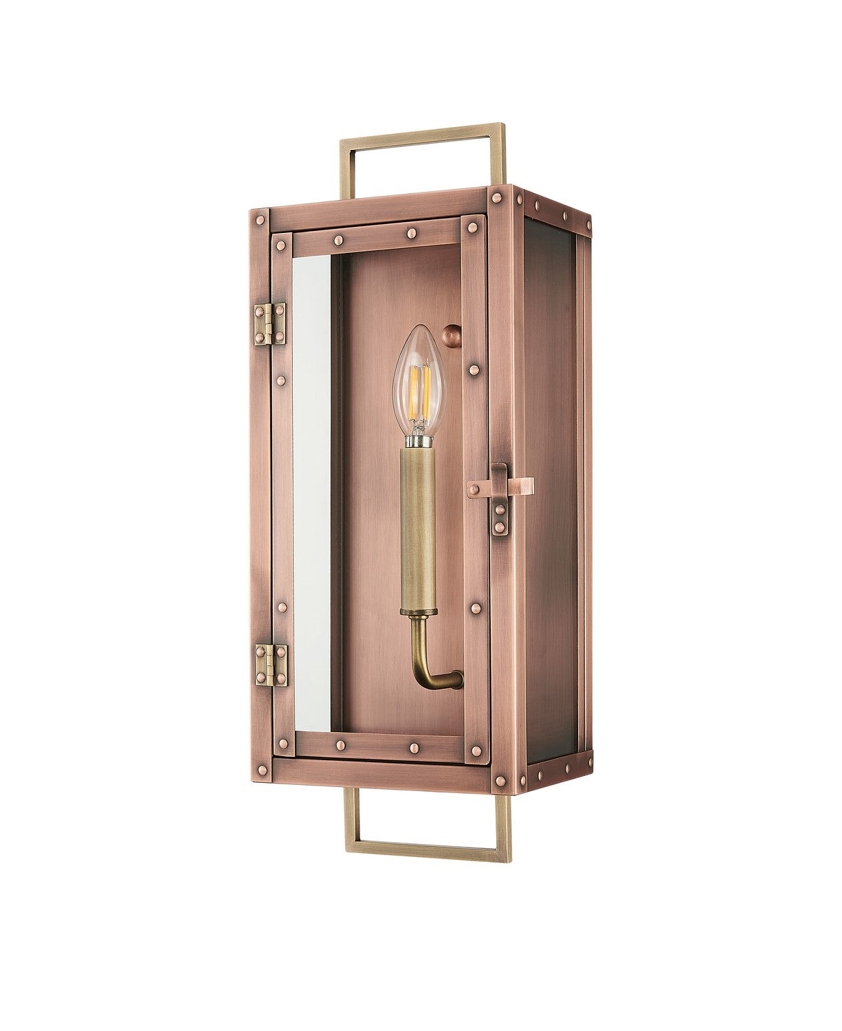 Acclaim Lighting - 1010CP - One Light Wall Lantern - Spencer - Antique Copper with Brass