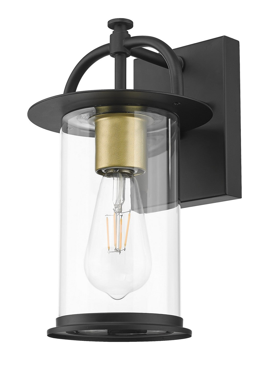 Acclaim Lighting - 1023BK - One Light Wall Lantern - Stockwell - Matt Black and Brass