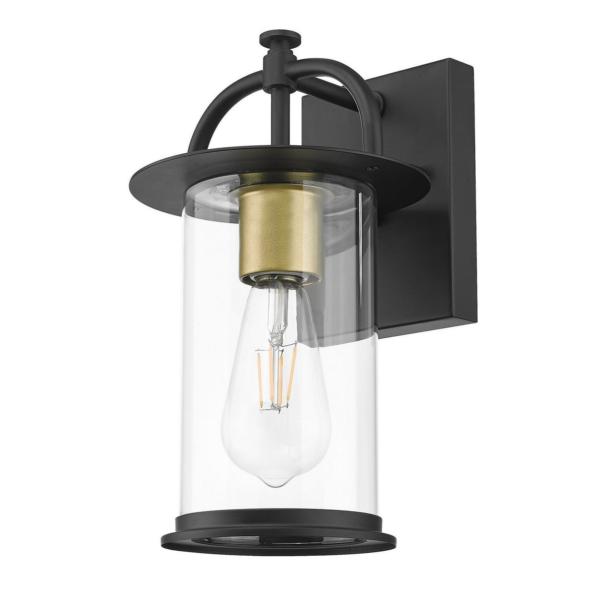 Acclaim Lighting - 1023BK - One Light Wall Lantern - Stockwell - Matt Black and Brass