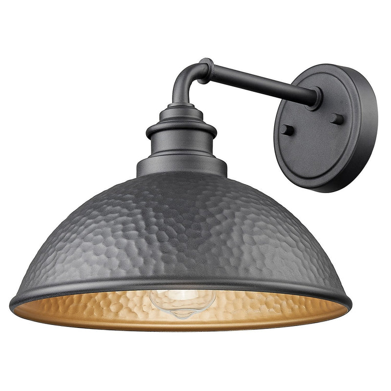 Acclaim Lighting - 1031BK - One Light Wall Lantern - Hammond - Hammered Black with Matte Gold
