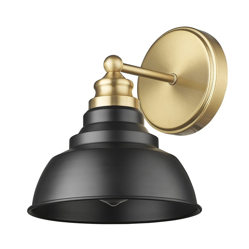 Acclaim Lighting - IN40026BK - One Light Wall Sconce - Bishop - Matte Black and Brass