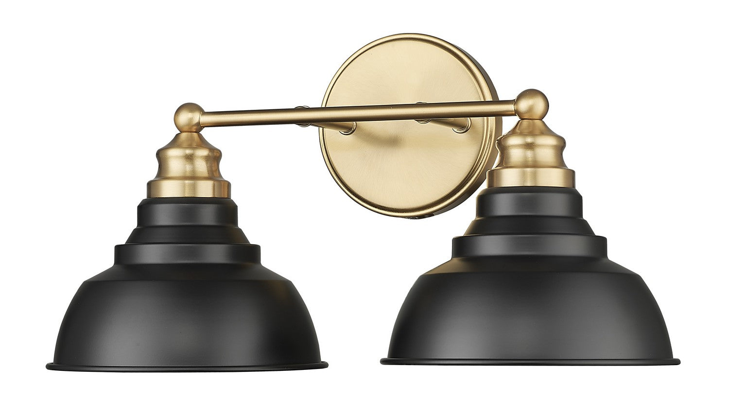 Acclaim Lighting - IN40027BK - Two Light Vanity - Bishop - Matte Black and Brass