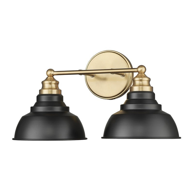 Acclaim Lighting - IN40027BK - Two Light Vanity - Bishop - Matte Black and Brass