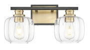 Acclaim Lighting - IN40031BK - Two Light Vanity - Oxley - Matte Black and Brass