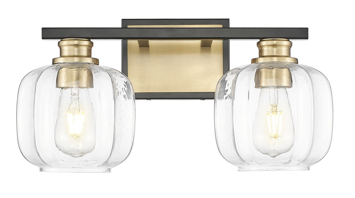 Acclaim Lighting - IN40031BK - Two Light Vanity - Oxley - Matte Black and Brass