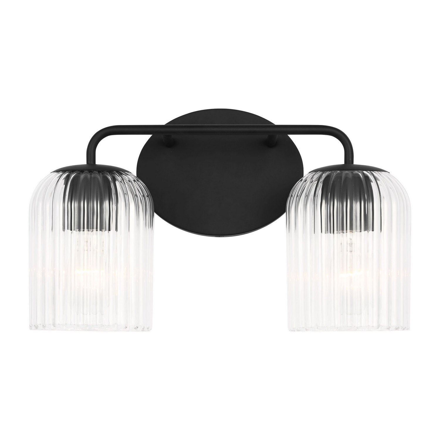 Generation Lighting - GLV1132MBK - Two Light Vanity - Eisele - Midnight Black