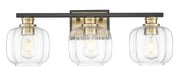 Acclaim Lighting - IN40032BK - Three Light Vanity - Oxley - Matte Black and Brass