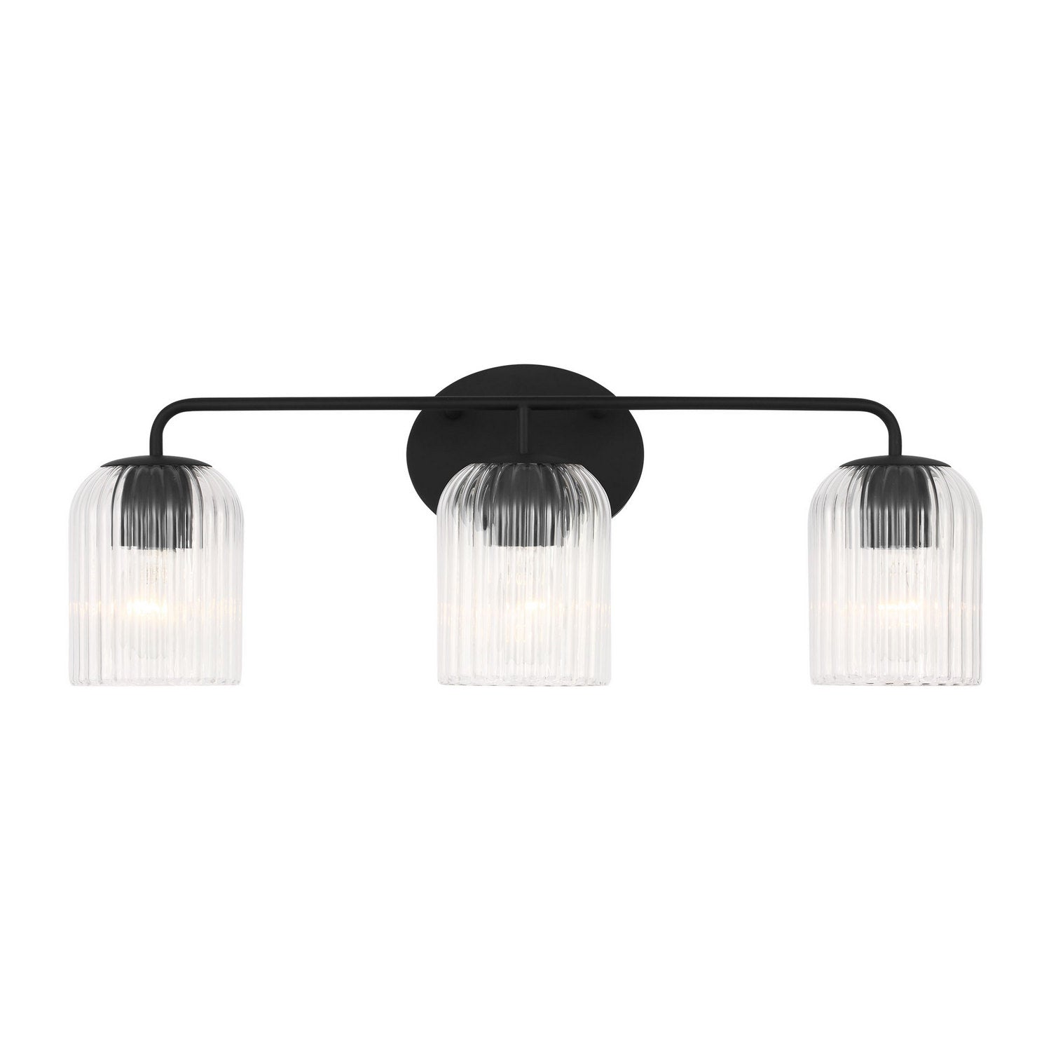 Generation Lighting - GLV1133MBK - Three Light Vanity - Eisele - Midnight Black