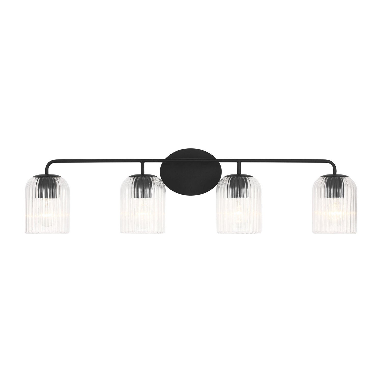 Generation Lighting - GLV1134MBK - Four Light Vanity - Eisele - Midnight Black