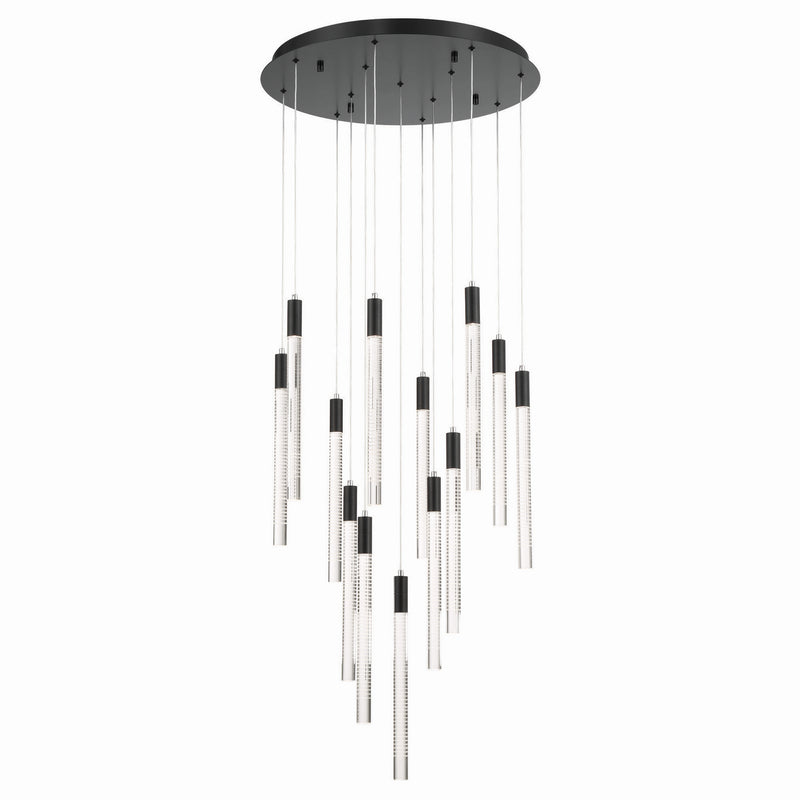 Artcraft - AC12143BK - LED Chandelier - Celine - Black