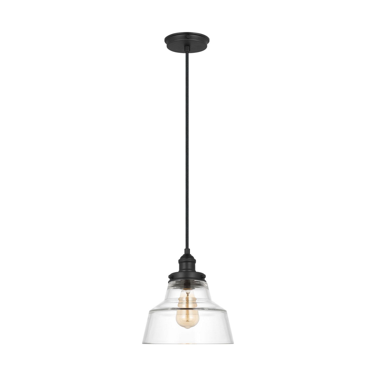 Visual Comfort Studio - P1348MBK - One Light Pendant - Baskin - Midnight Black